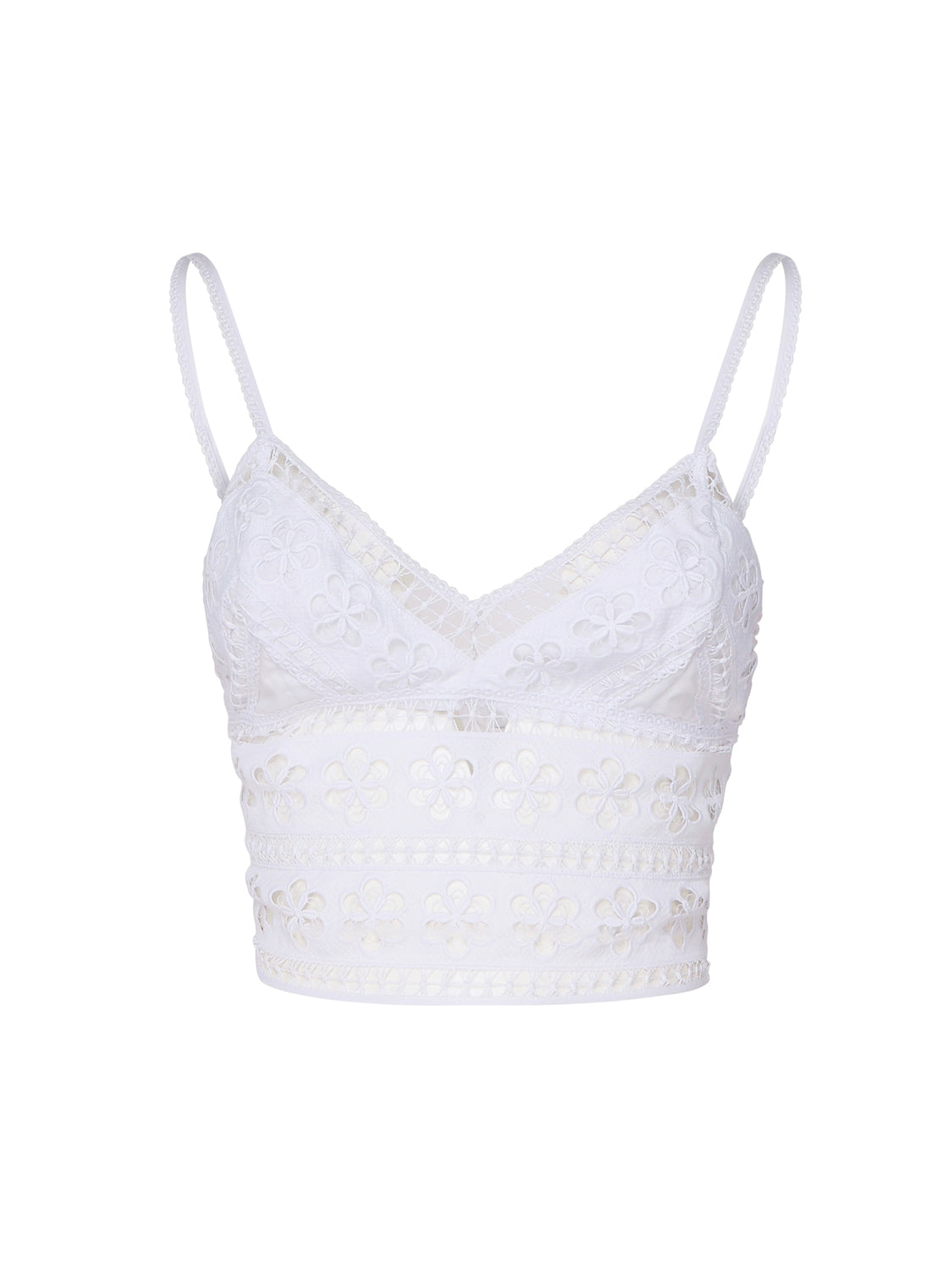Charoruiz Top White Cotton Polyester