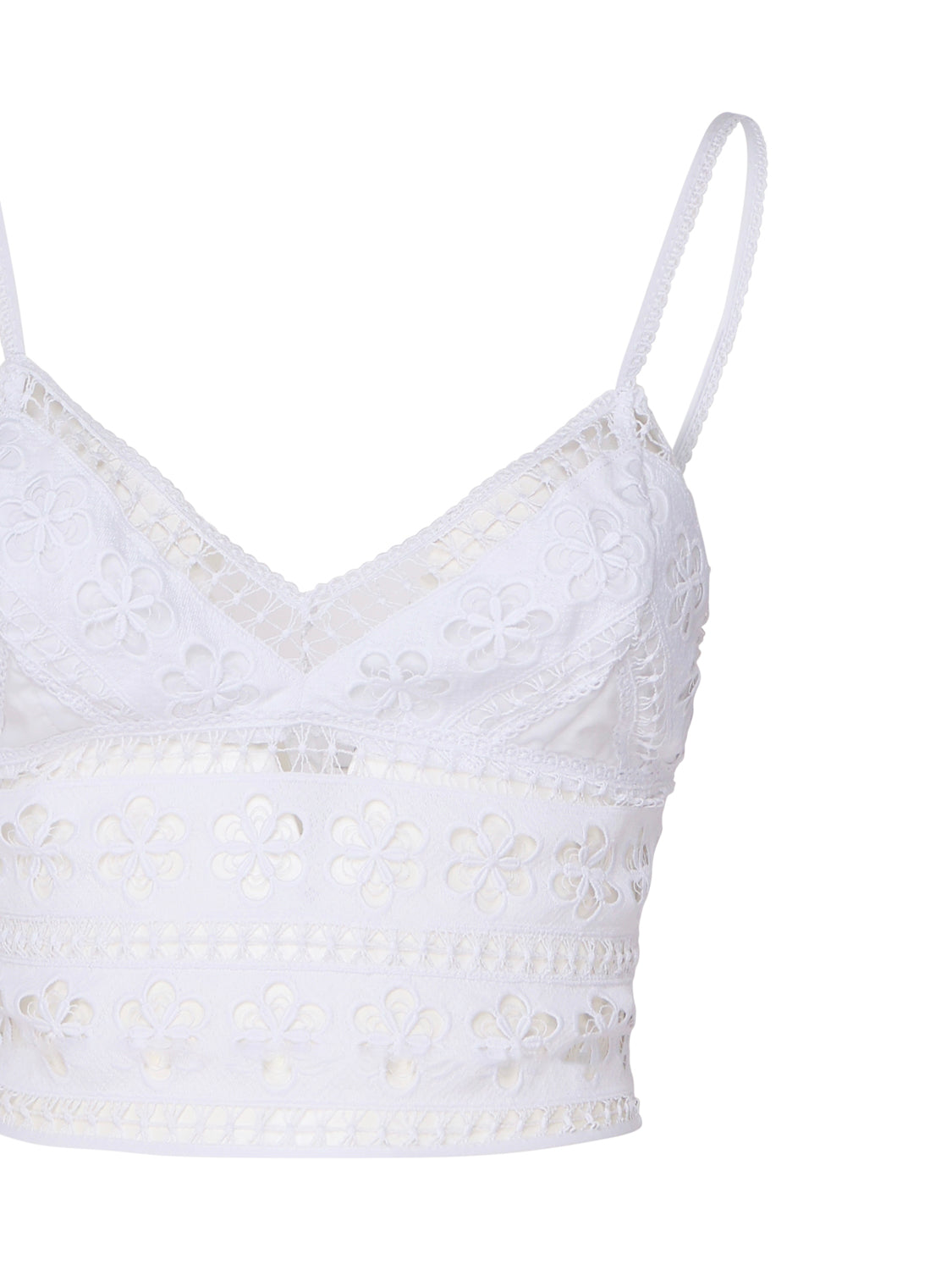 Charoruiz Top White Cotton Polyester