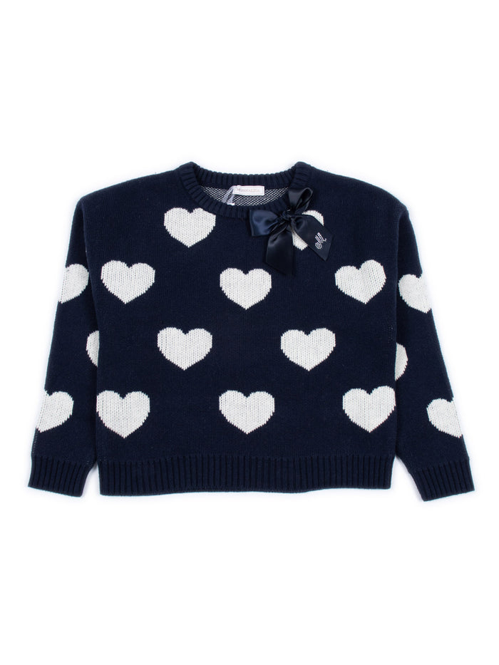Cotton Wool Sweater Blue Crewneck