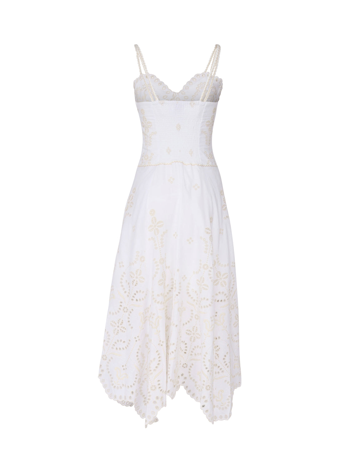Charoruiz Dresses White Cotton | Linen Polyester