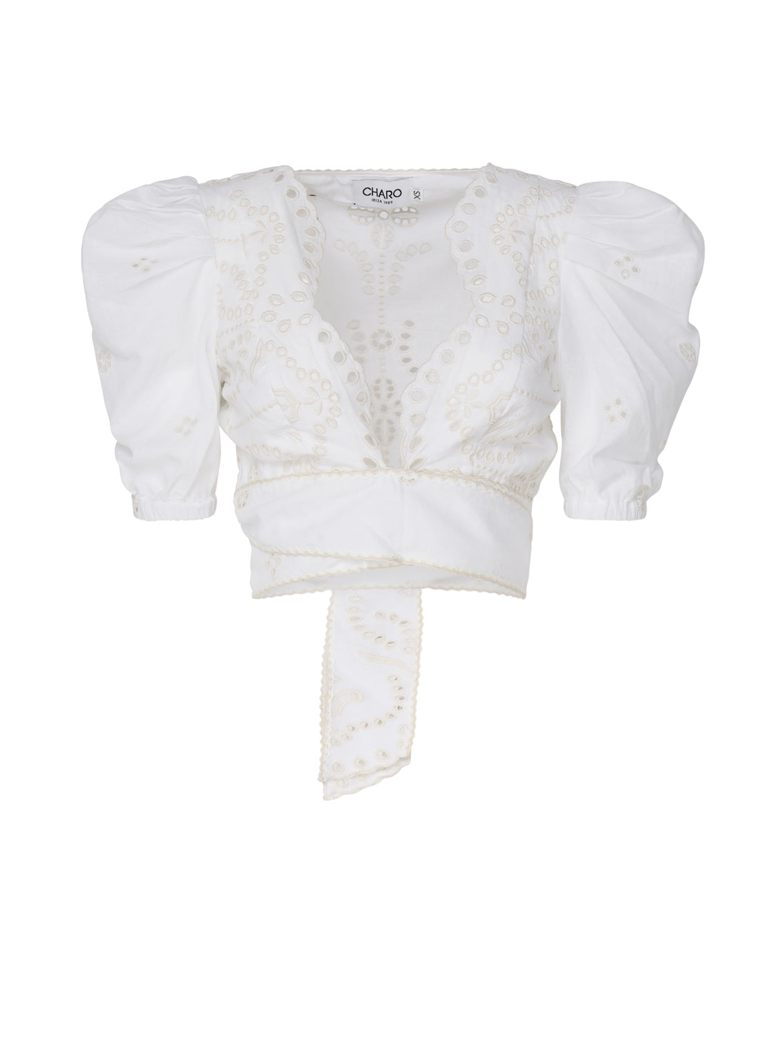 Charoruiz Top White Cotton Polyester