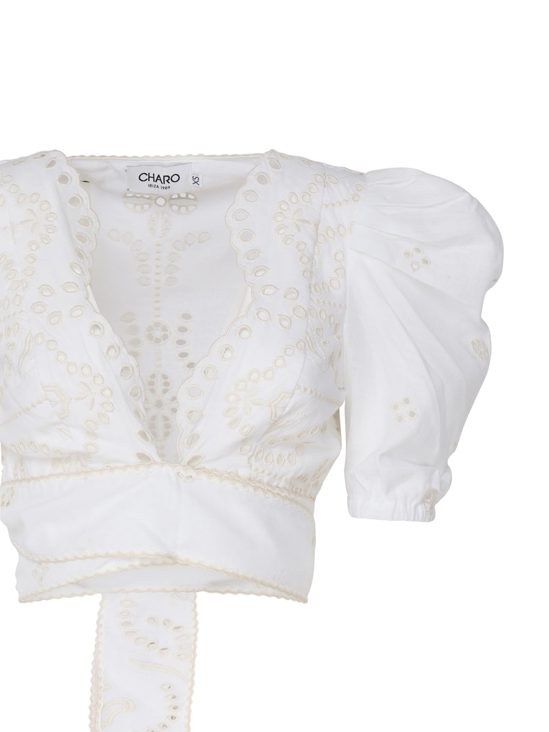 Charoruiz Top White Cotton Polyester