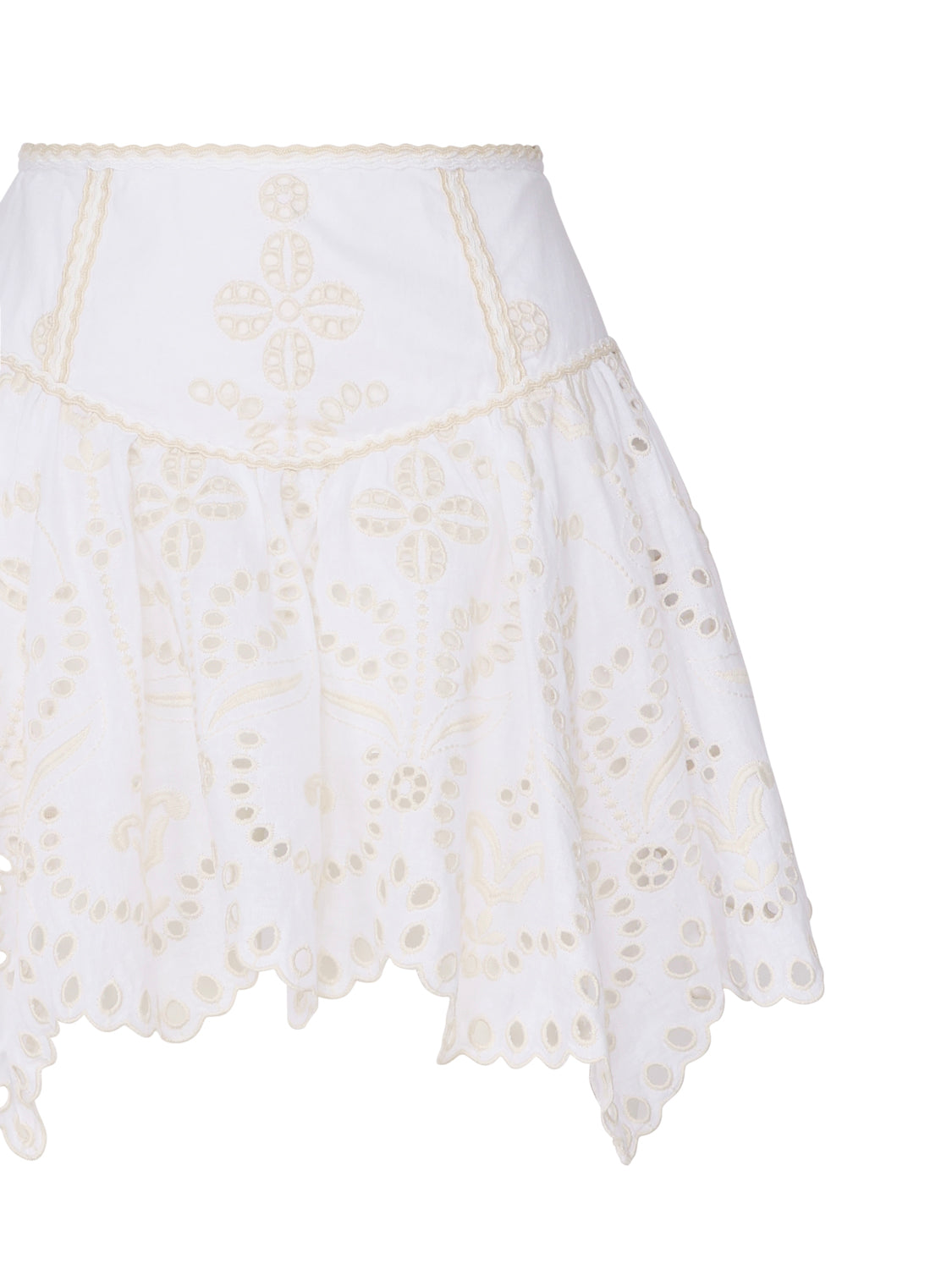 Charoruiz Skirts White Cotton Polyester