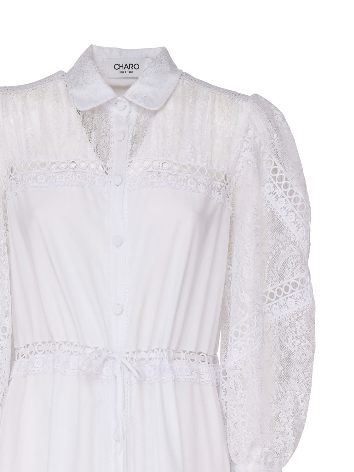 Charoruiz Dresses White Cotton Polyester