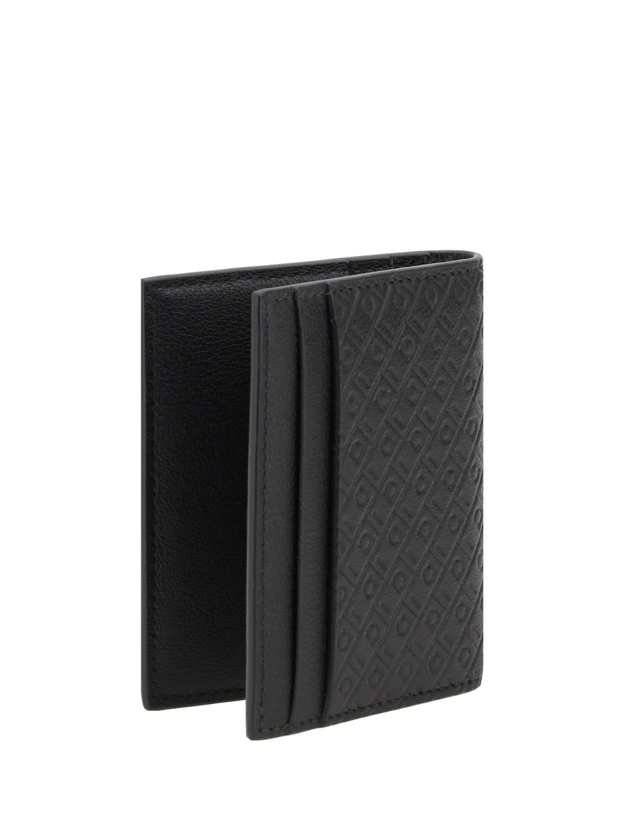 Billfold Card Holder Black Calf Leather Umbrellas