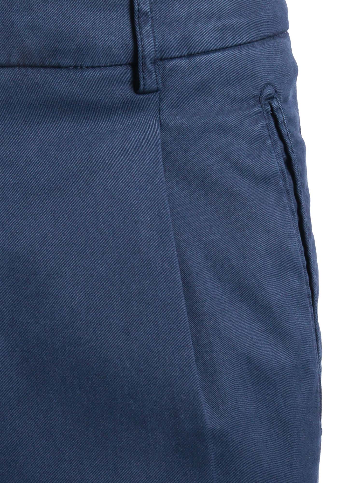 retrolong-GD pants Blue Lyocell Cotton Elastane