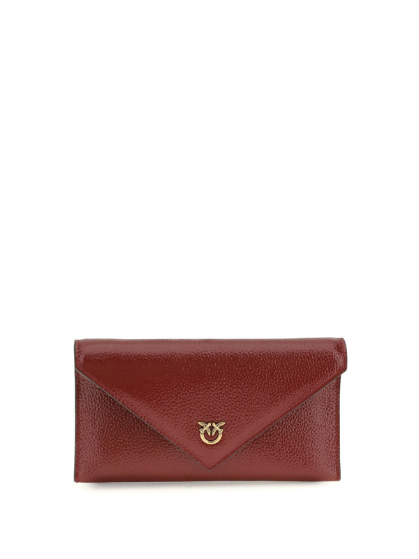 Pinko 100% calf leather (Bos Taurus) clutch in red