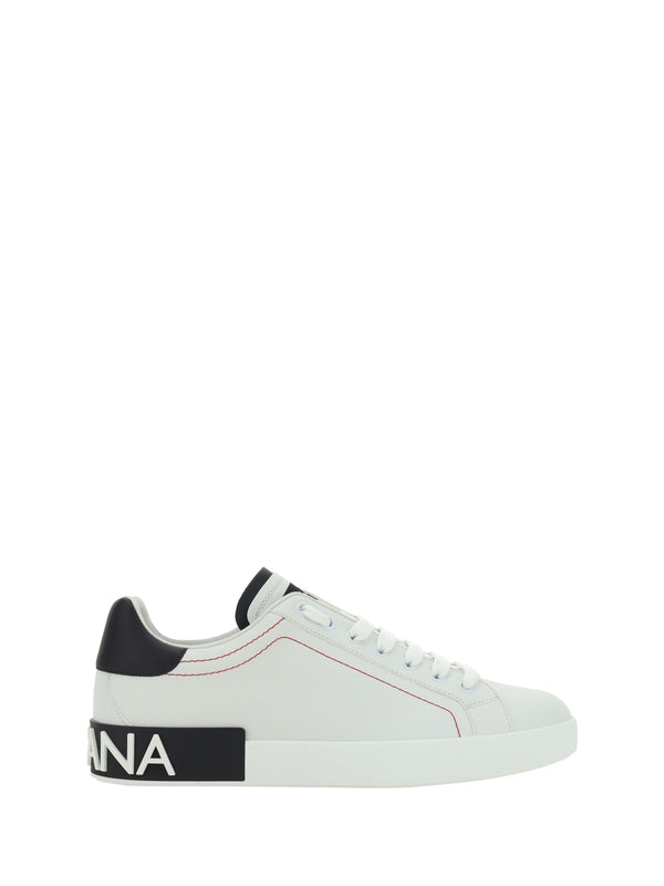 Dolce & Gabbana 100% Calf Leather Bos Taurus sneaker in white