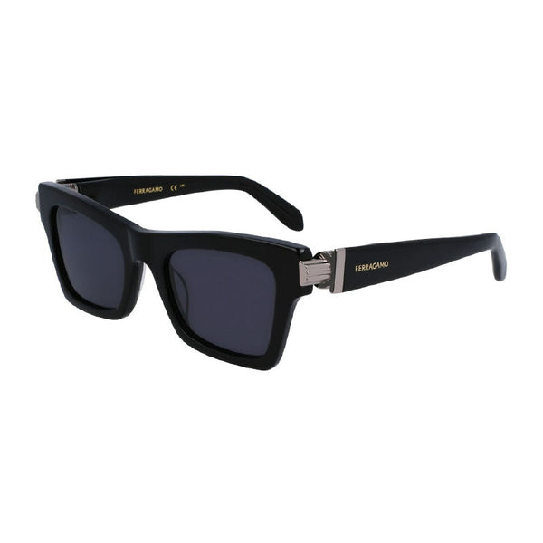 Salvatore Ferragamo Sunglasses Cat Eye Full Rim, Black Frame And Grey Lens Sf2013s001