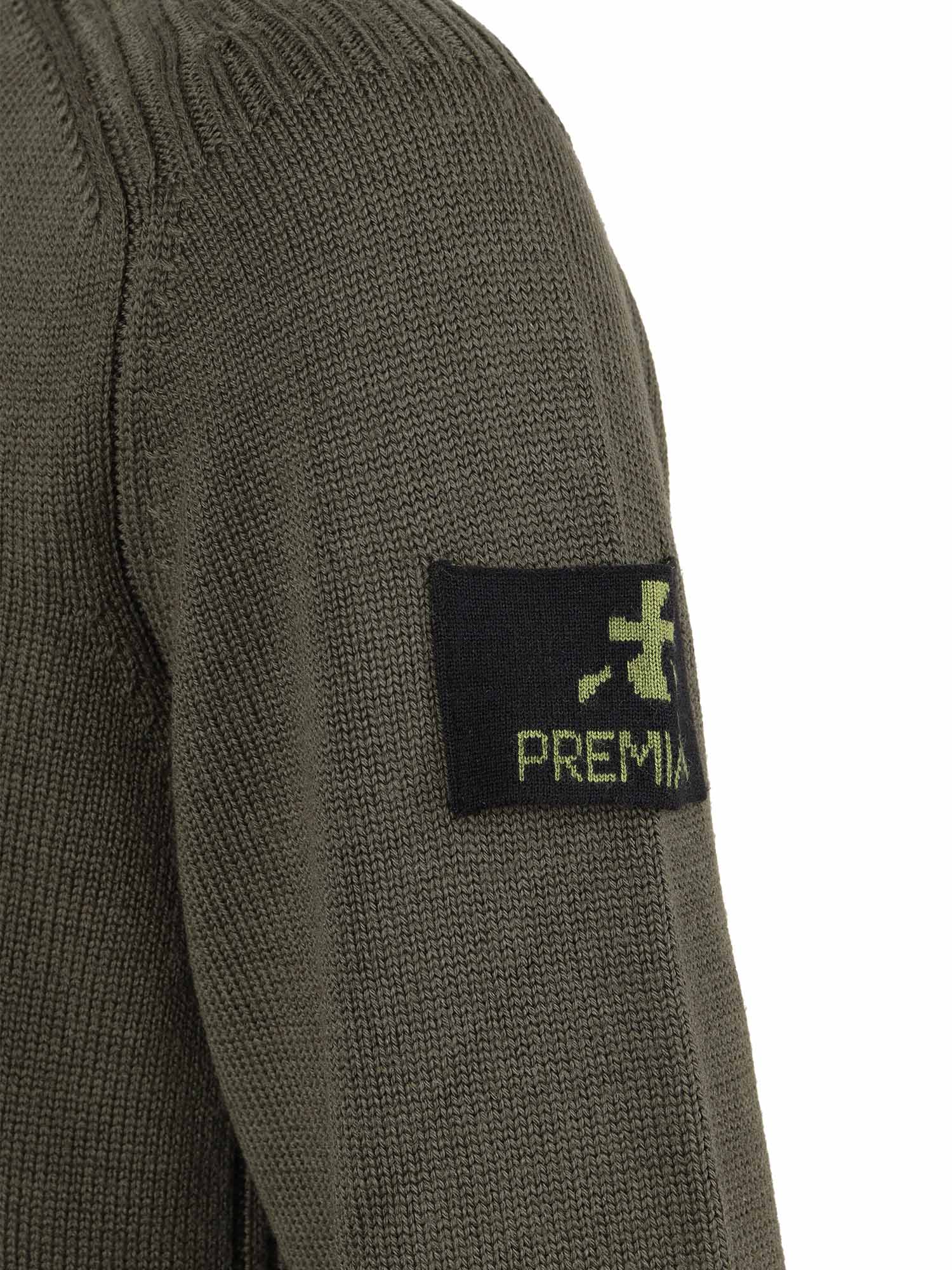 Mid Weigh Jumper Green Virgin Wool Crewneck