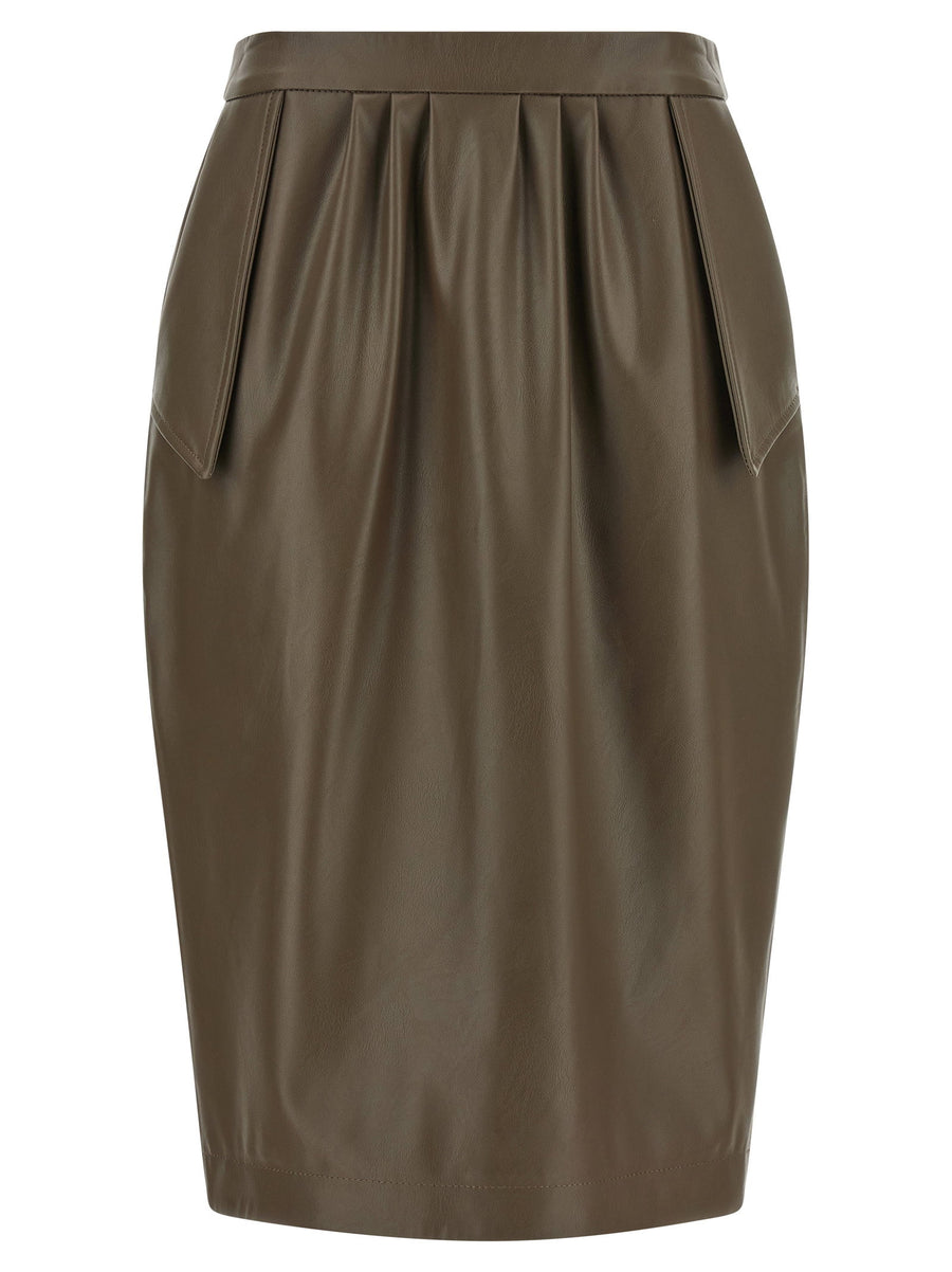 Stella Mccartney High-Waist Pencil Skirt — Brown