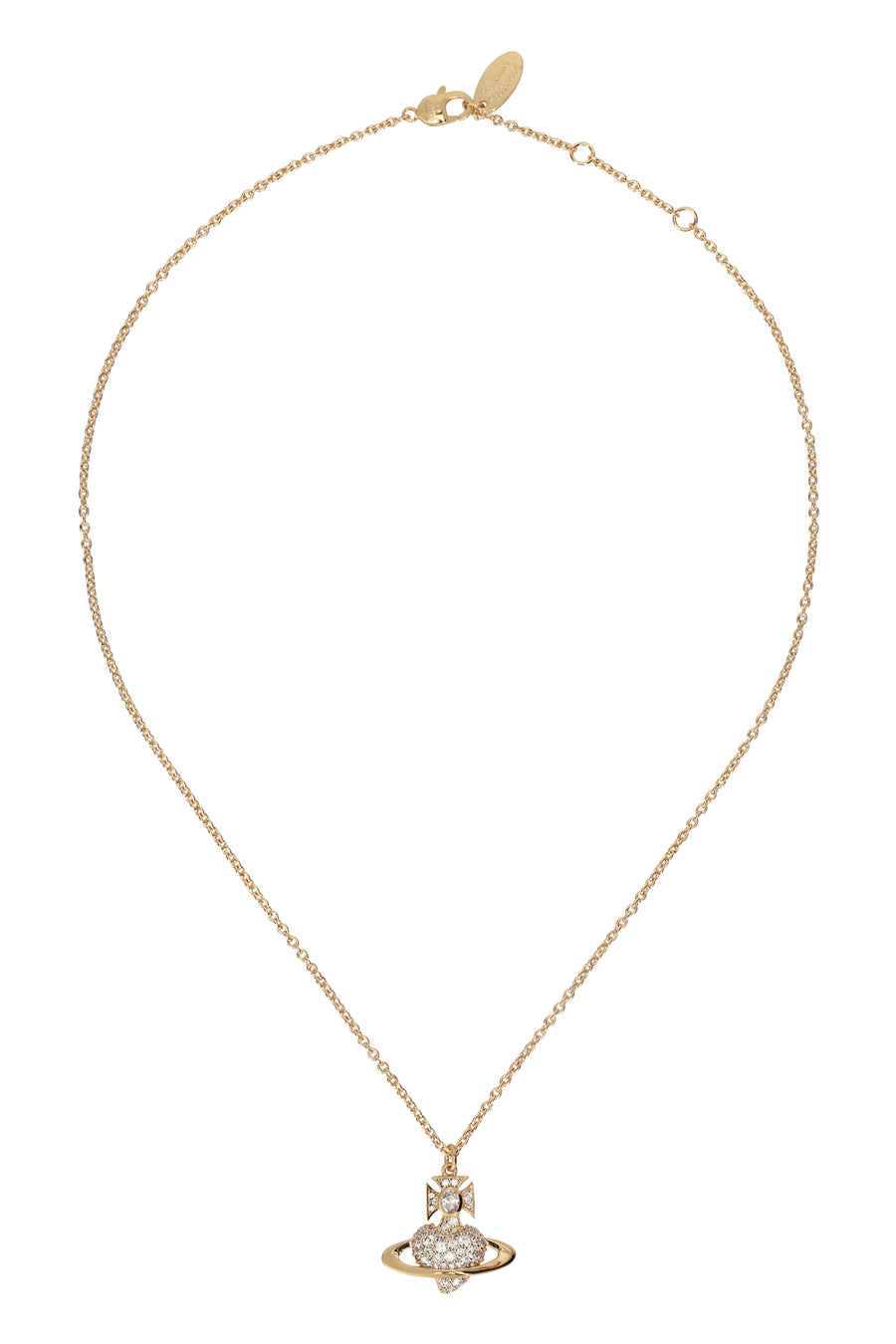Necklace With Heart Pendant, Gold Brass Necklaces