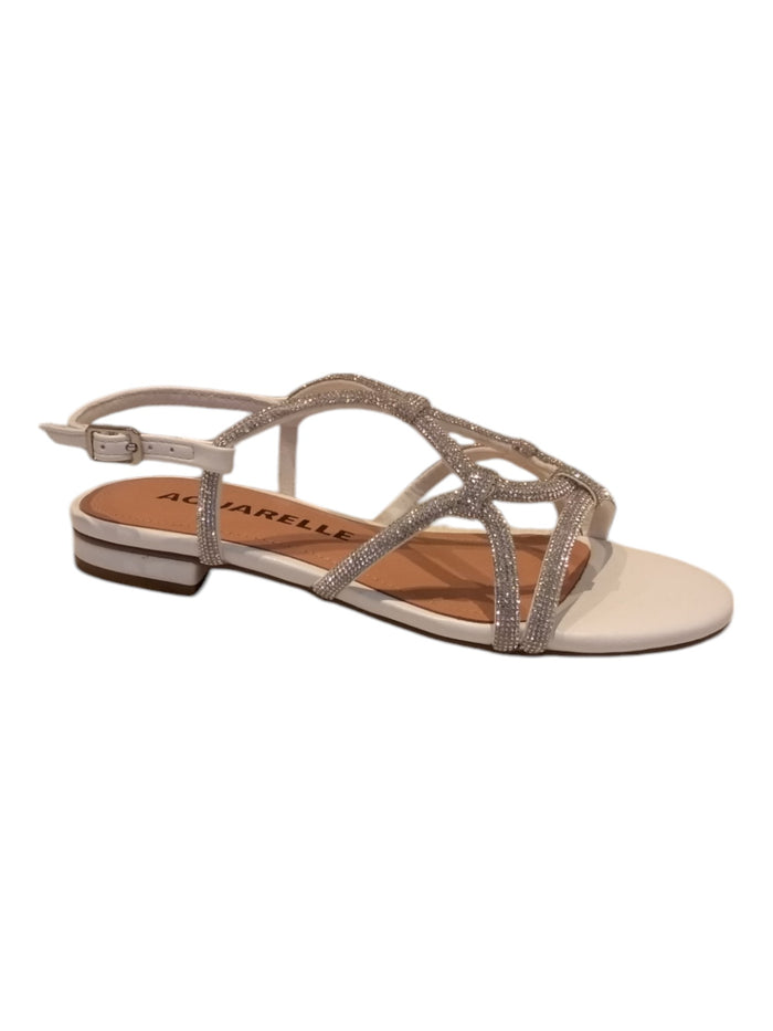 Sandalias Strass White Shoe