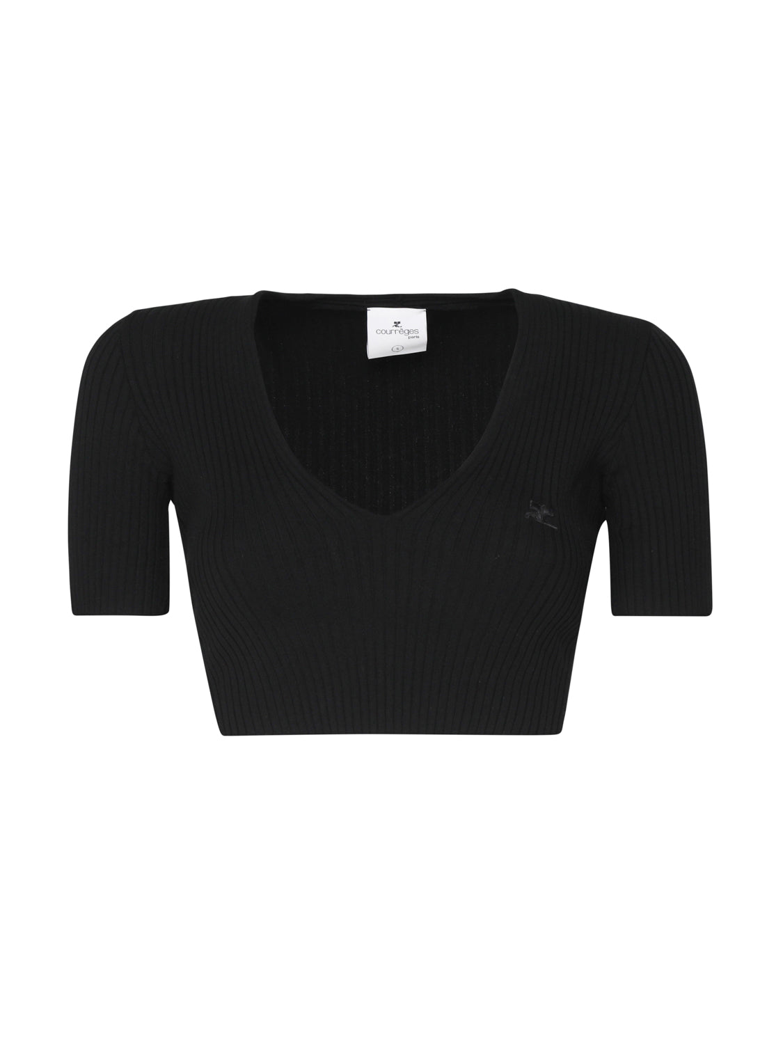 Courreges Top Black Cotton