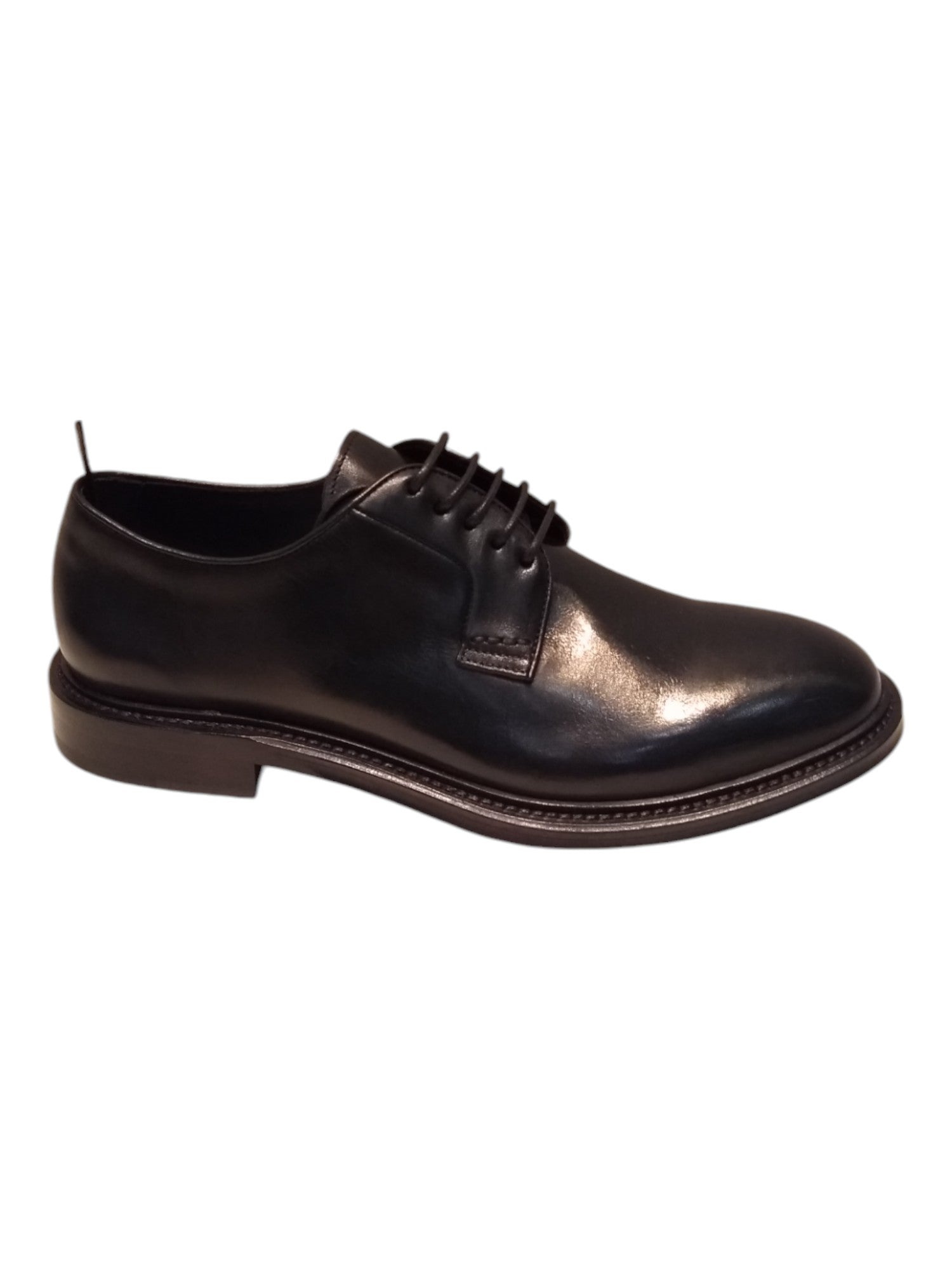 Montecarlo Cuoio Black Calf Leather Shoe