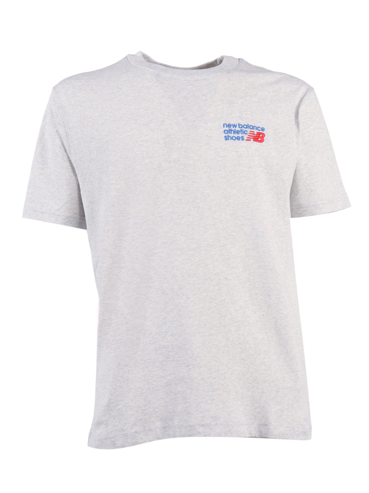Athletics Premium Logo T-Shirt - Ash Heather Grey Cotton Short Sleeves