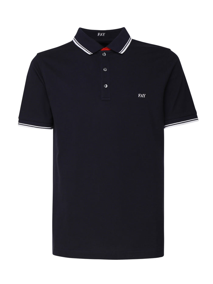 Fay T-Shirts And Polos Blue Cotton