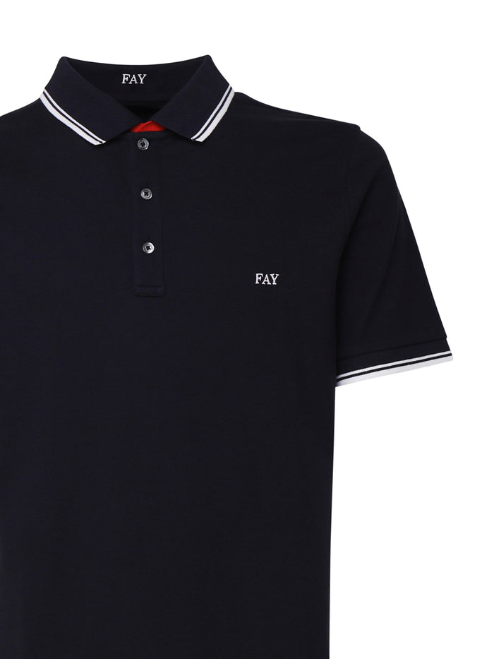 Fay T-Shirts And Polos Blue Cotton