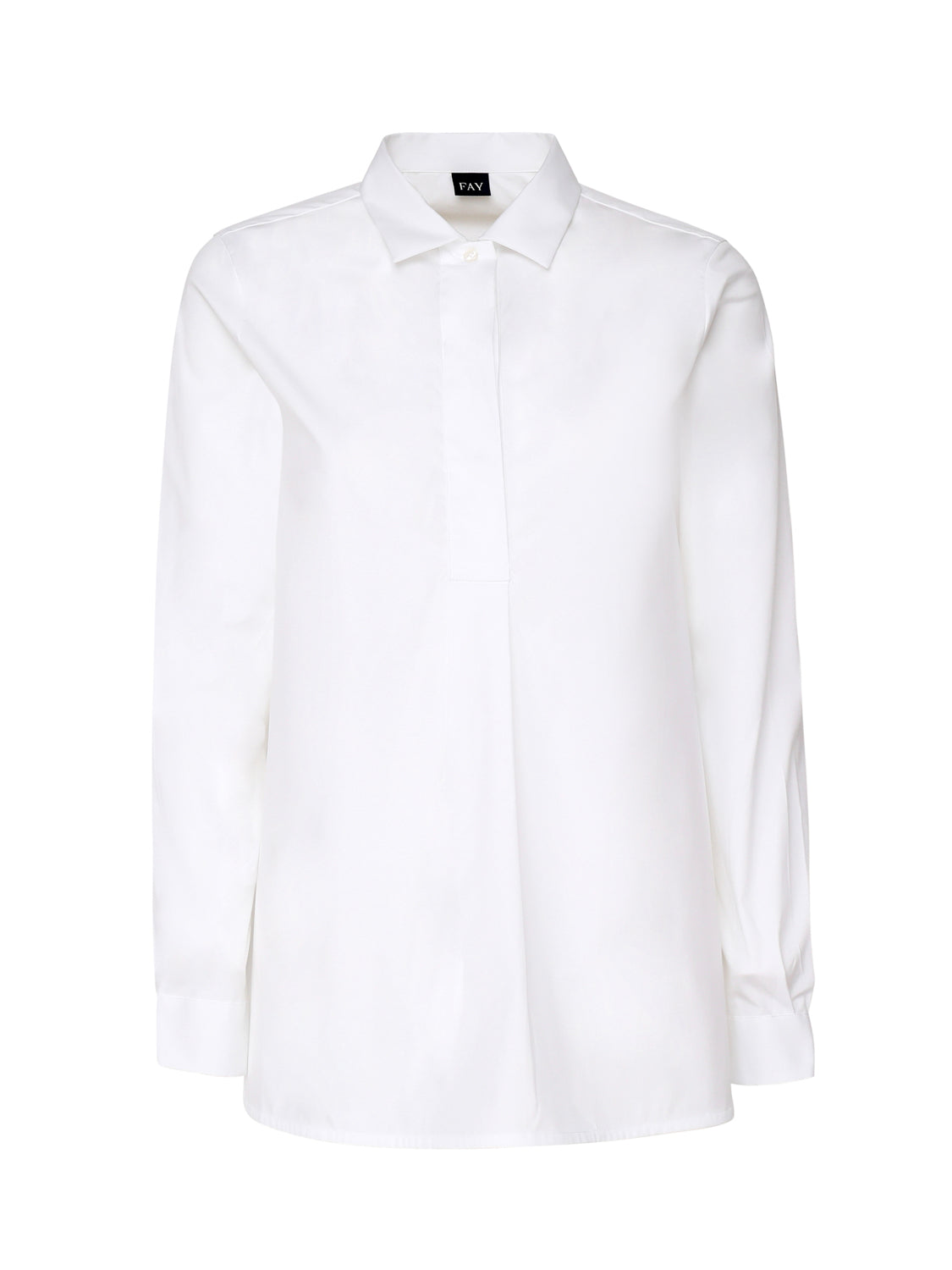 Fay Shirts White Cotton Elastane