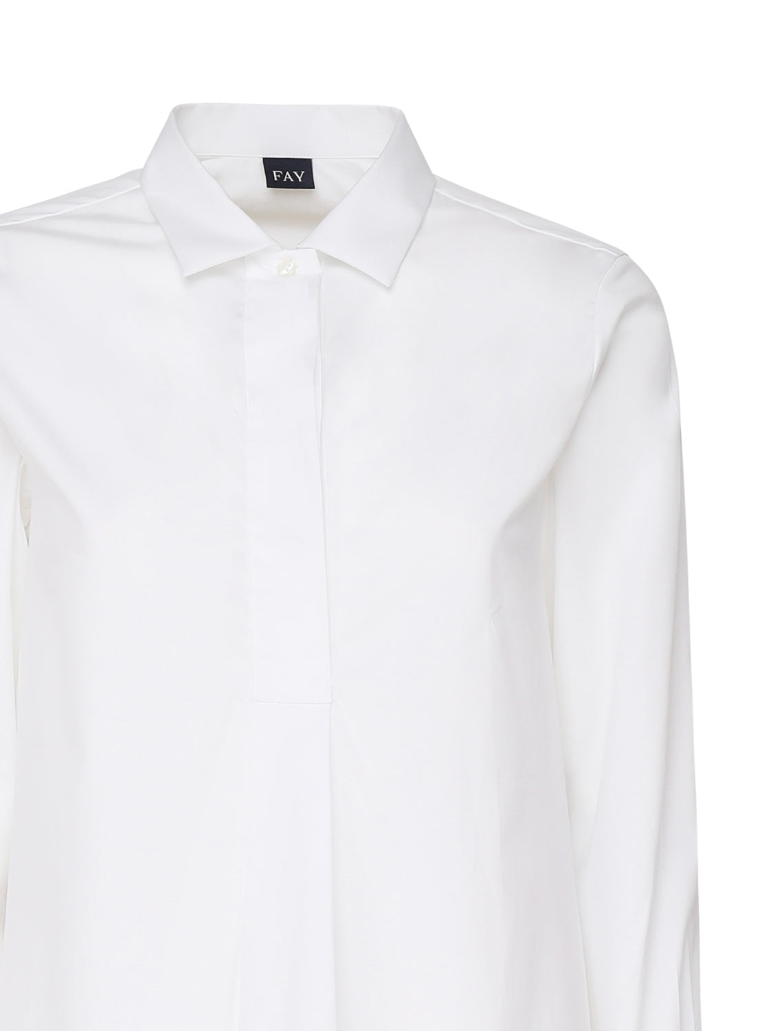 Fay Shirts White Cotton Elastane