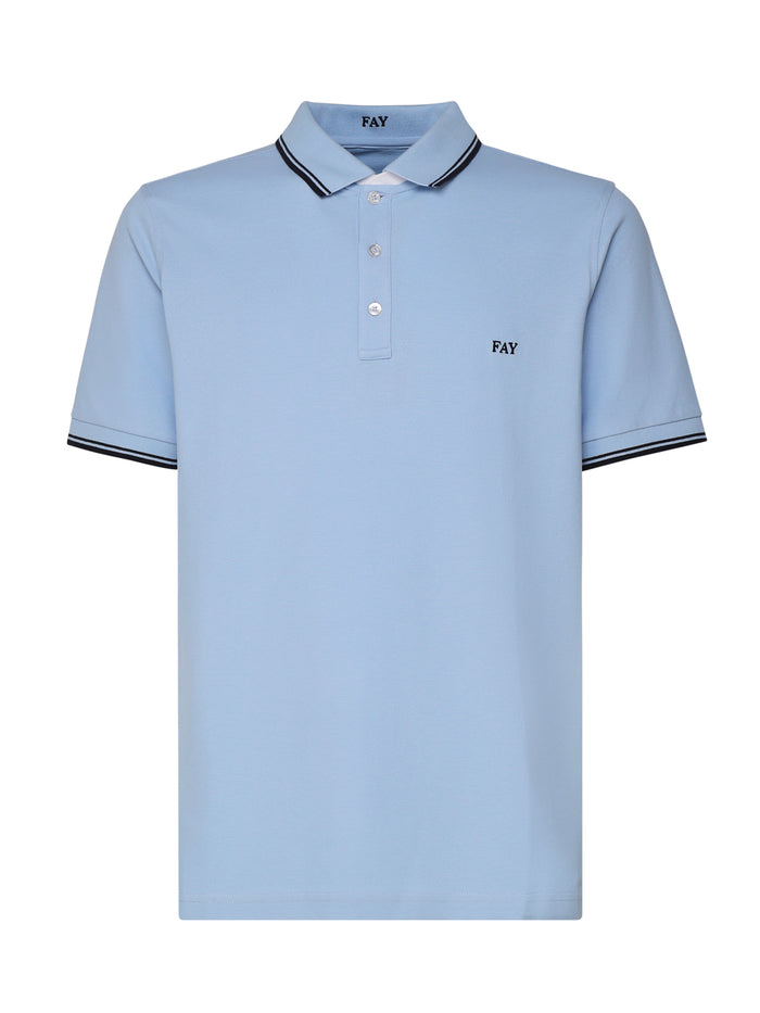Fay T-Shirts And Polos Blue Cotton