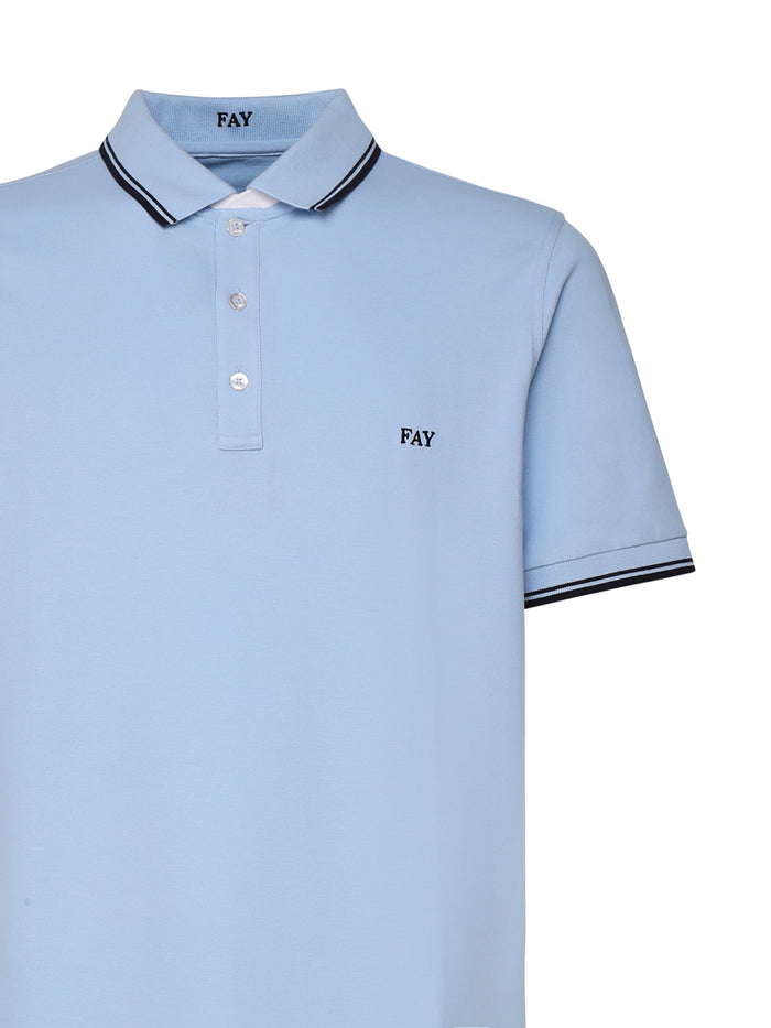 Fay T-Shirts And Polos Blue Cotton