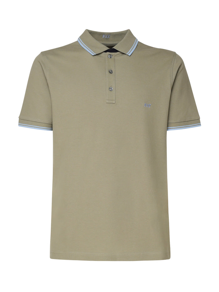 Fay T-Shirts And Polos Sage Cotton