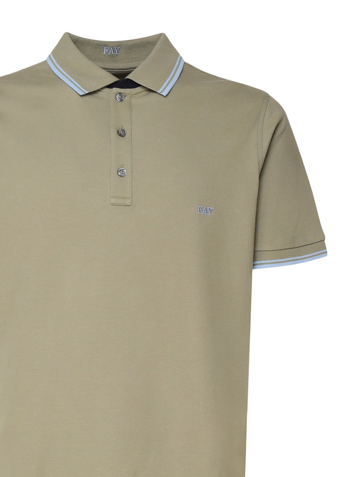 Fay T-Shirts And Polos Sage Cotton
