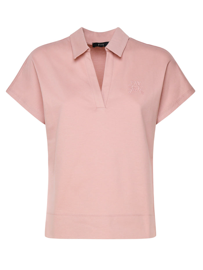 Fay T-Shirts And Polos Pink Cotton