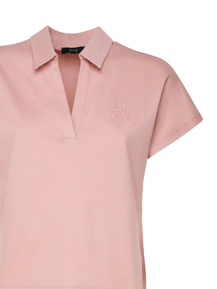Fay T-Shirts And Polos Pink Cotton