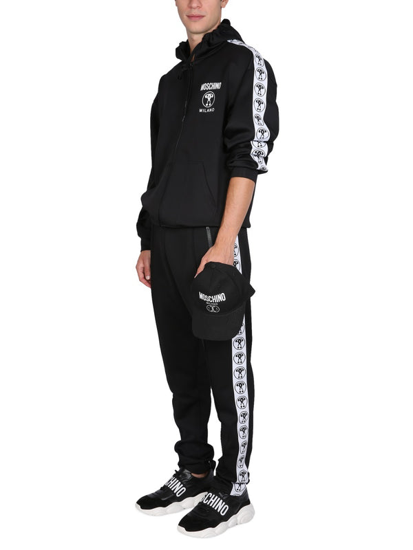 Jogging Pants Black Polyester Elastane Track