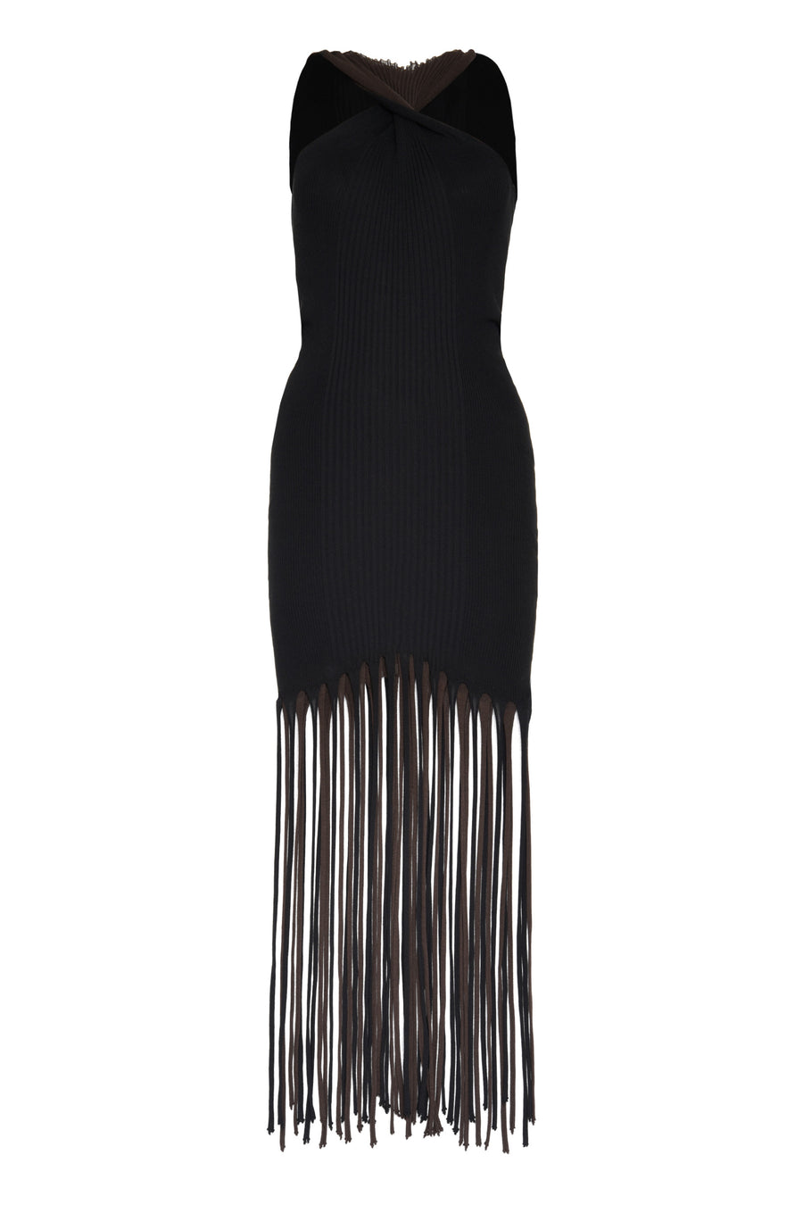 Jersey Top Cut-Out Shoulders Black Bark Cotton Blouses