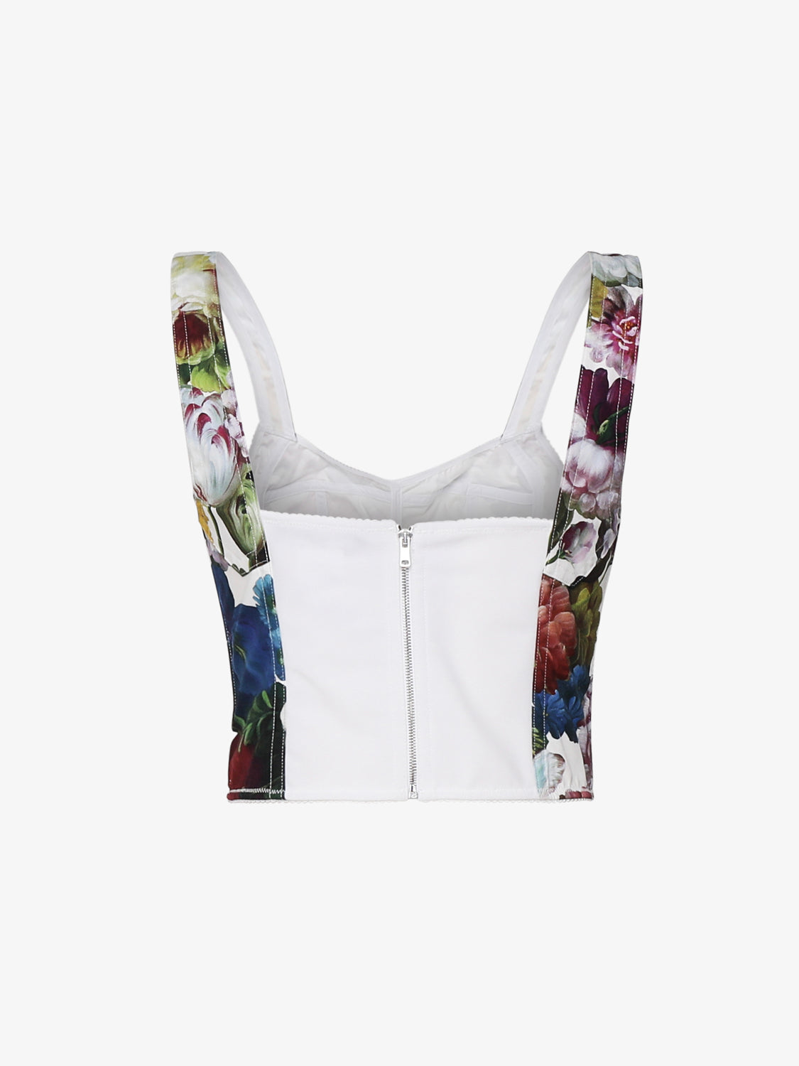 Dolce & Gabbana Top Nocturnal Flowers Cotton Polyamide Elastane