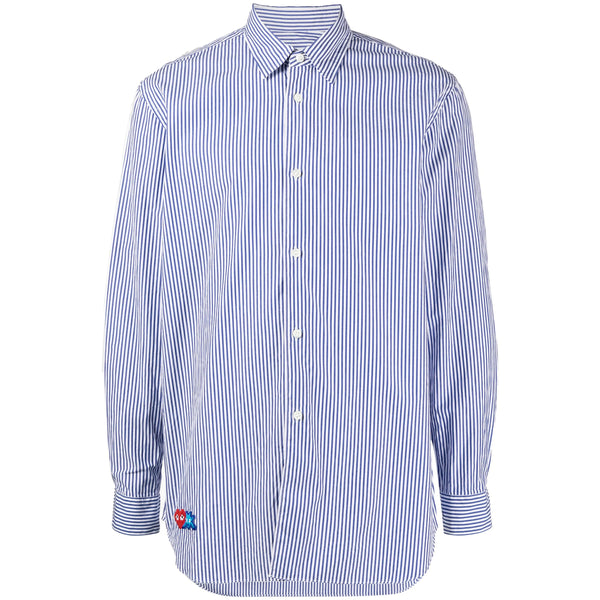 Striped Cotton Shirt White-Blue White/blue