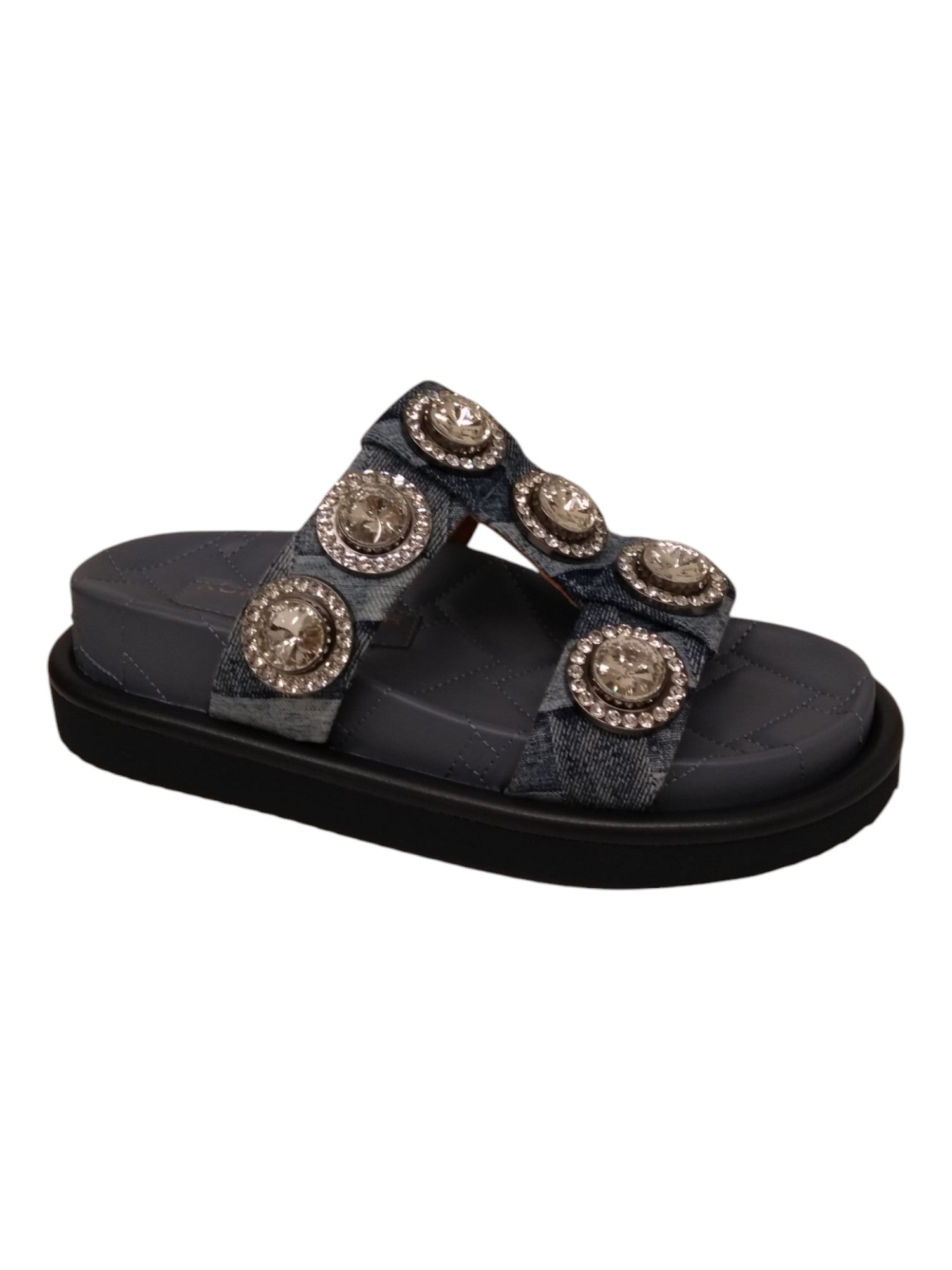 Orson Crystal Sandal Blue Shoe