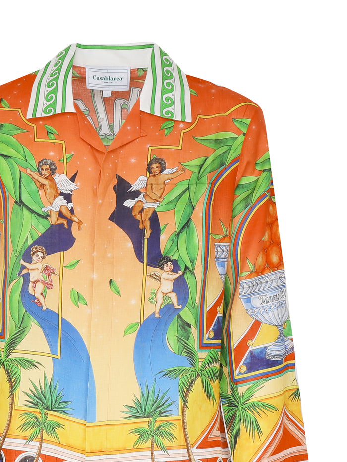 Casablanca Shirts Orange Seta