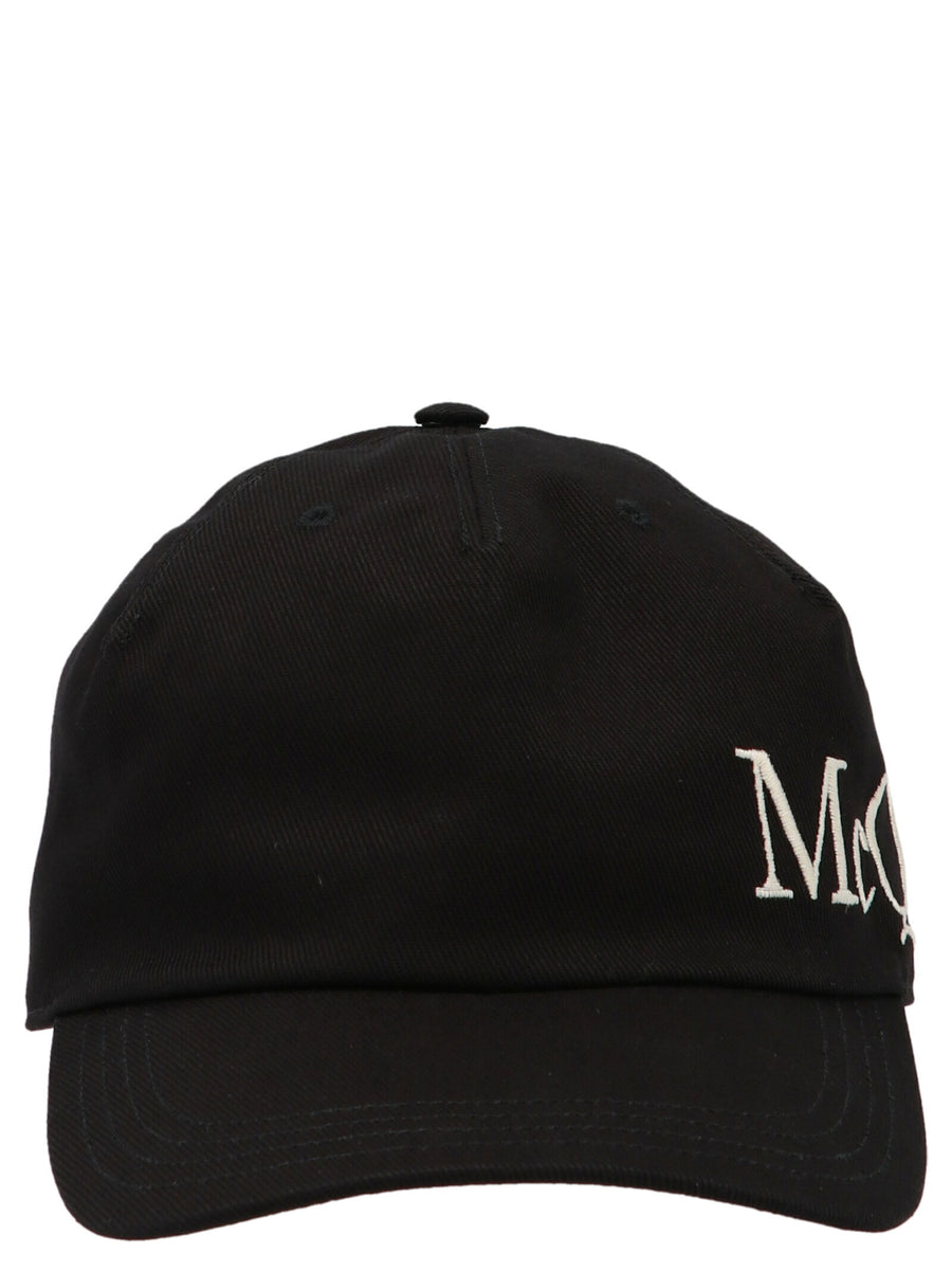 Alexander McQueen Logo-Embroidered Cotton Baseball Cap — Black