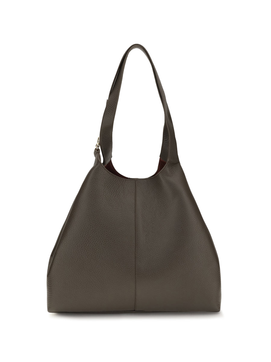 Coccinelle 100% Calf Leather Bos Taurus shoulder bag in gray