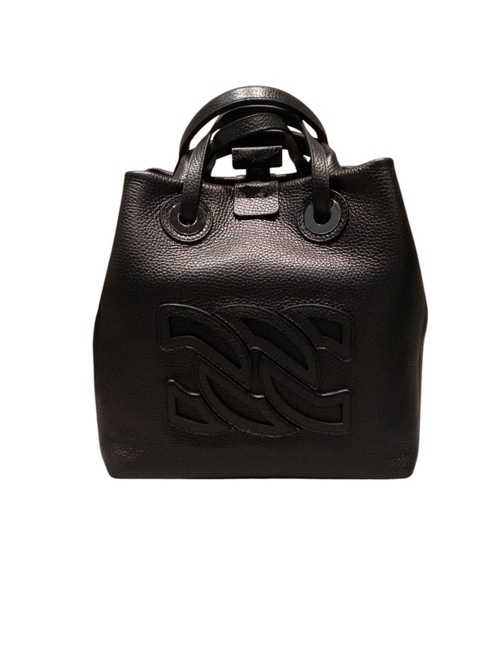 Dome Antilope Black Calf Leather Bag