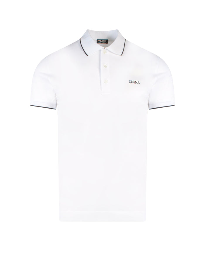 Zegna T-Shirts And Polos White Cotone Elastan