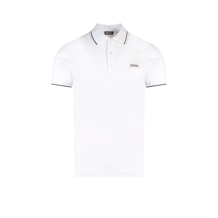 Zegna T-Shirts And Polos White Cotone Elastan