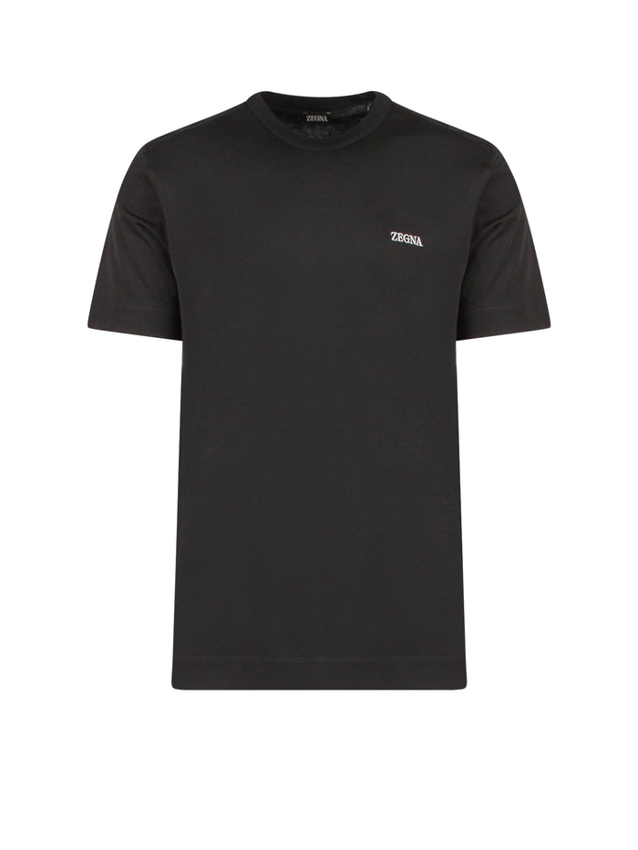 Zegna T-Shirts And Polos Blue Cotone