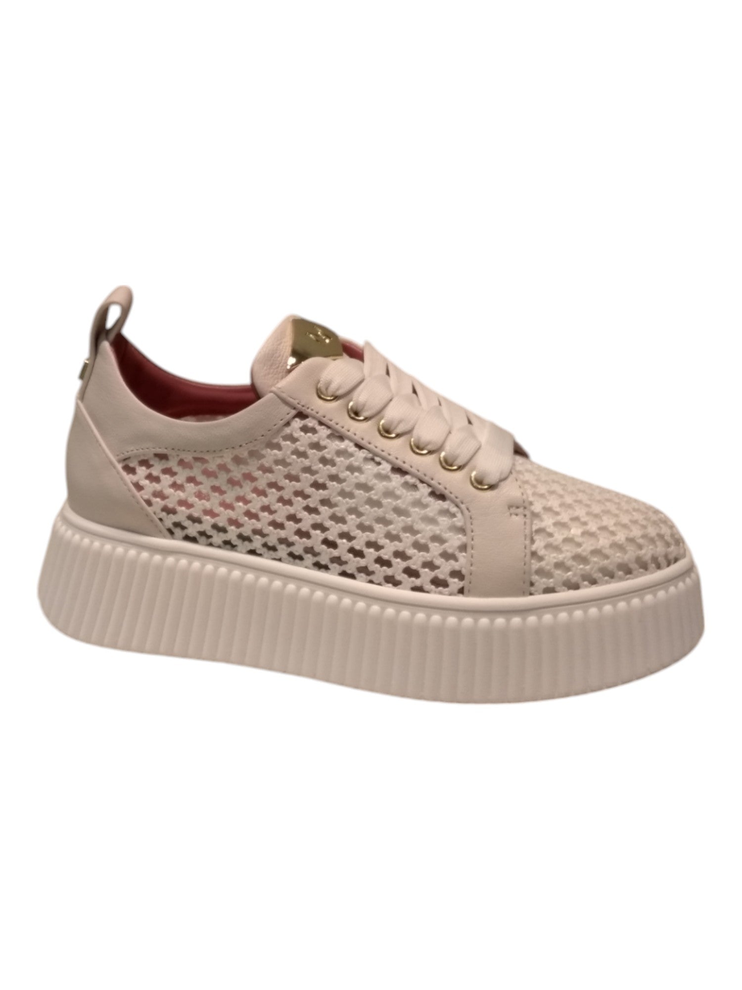 Intreccio Rafia White Shoe