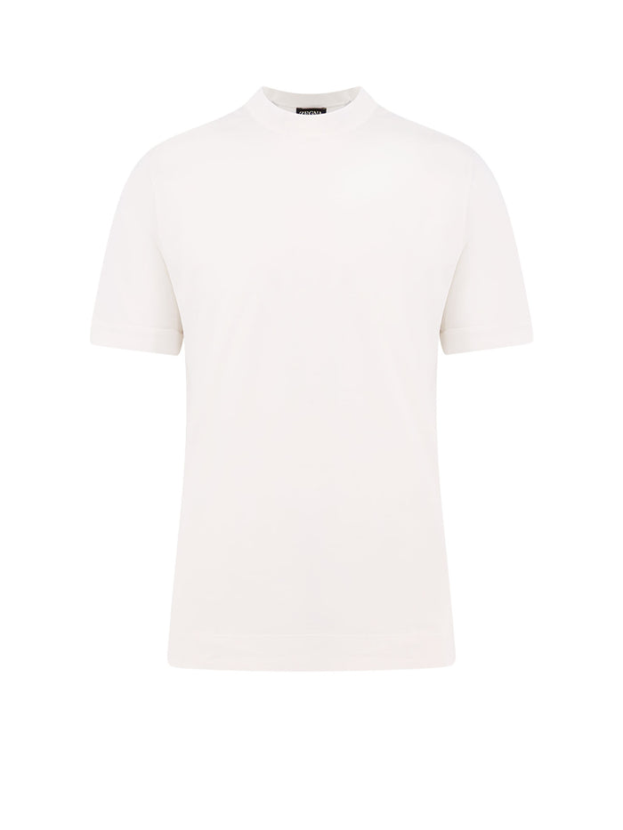 Zegna T-Shirts And Polos White Cotone Seta