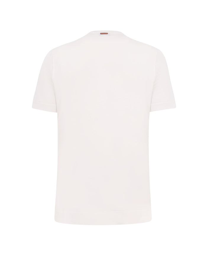 Zegna T-Shirts And Polos White Cotone Seta
