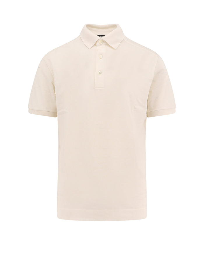 Zegna T-Shirts And Polos White Cotone Seta