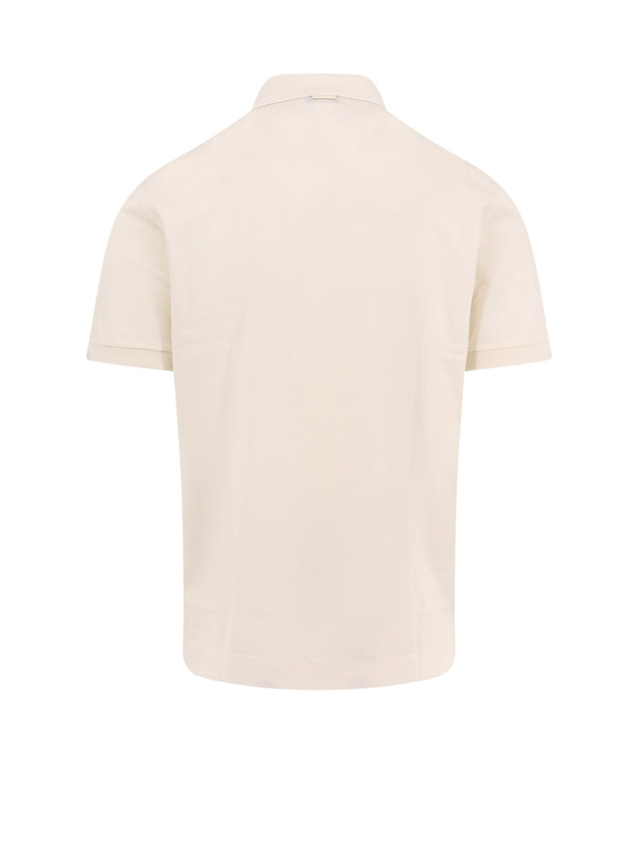 Zegna T-Shirts And Polos White Cotone Seta