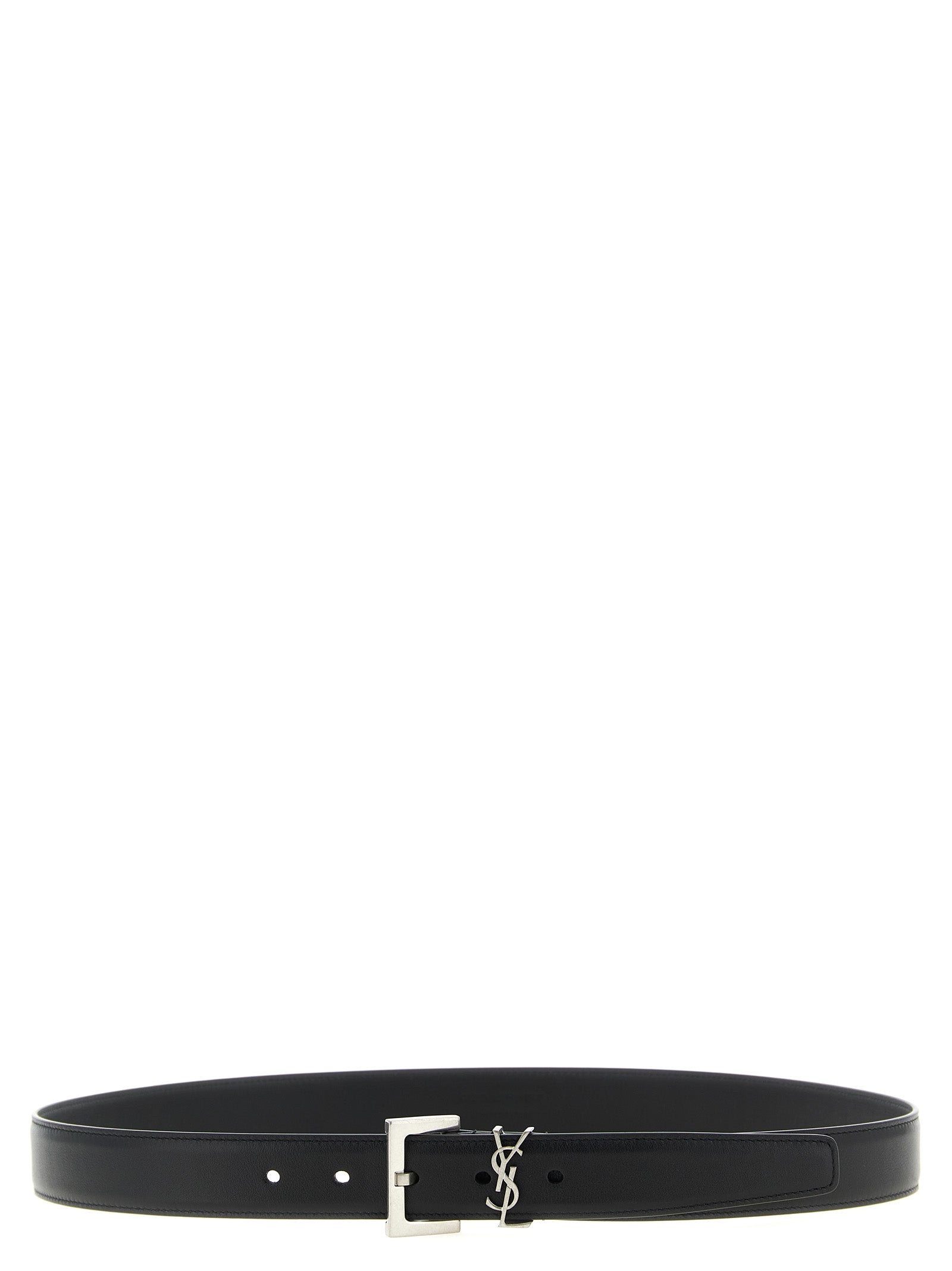 Monogram belt Black Calfskin Leather (bos Taurus)