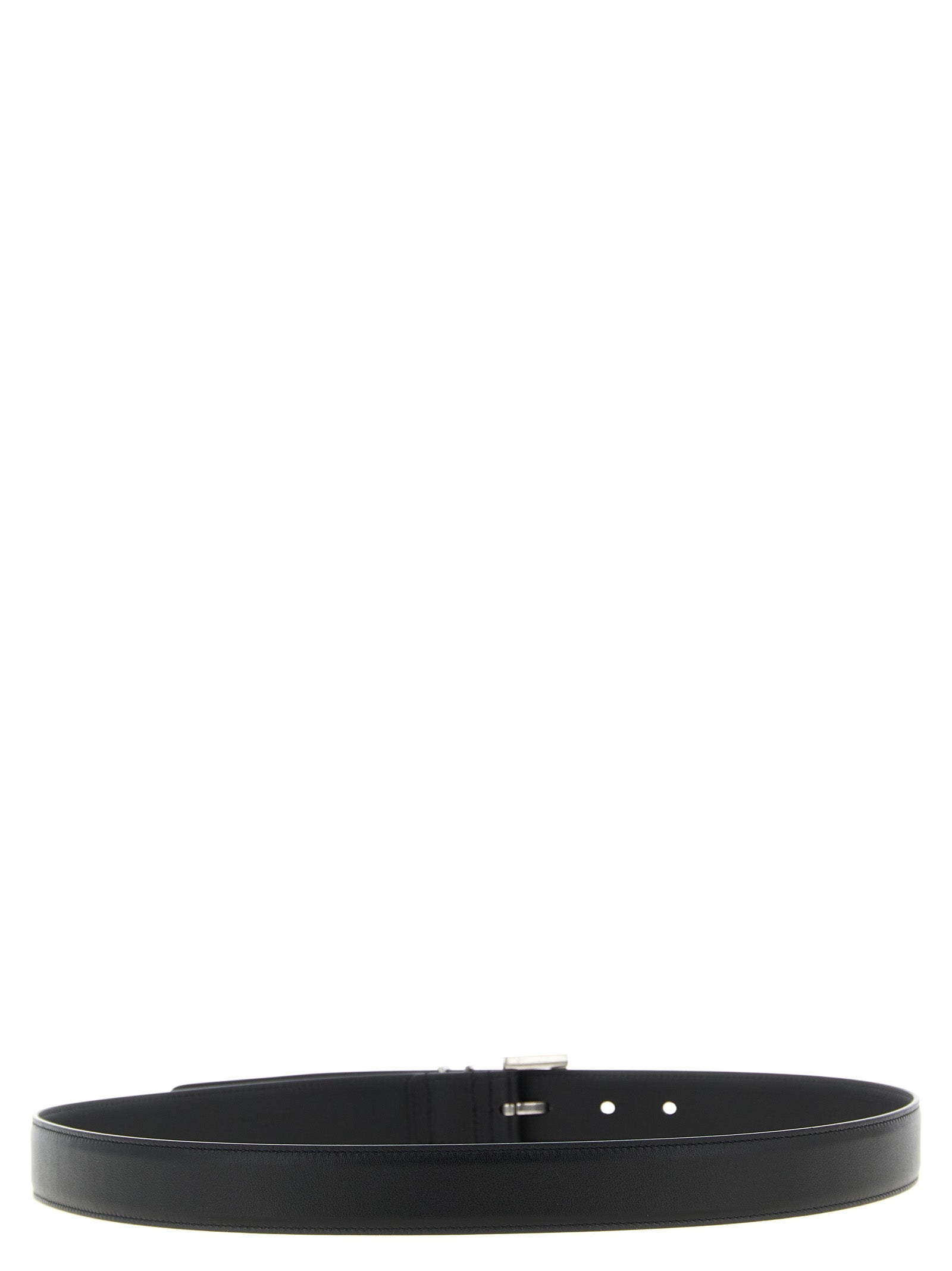 Monogram belt Black Calfskin Leather (bos Taurus)