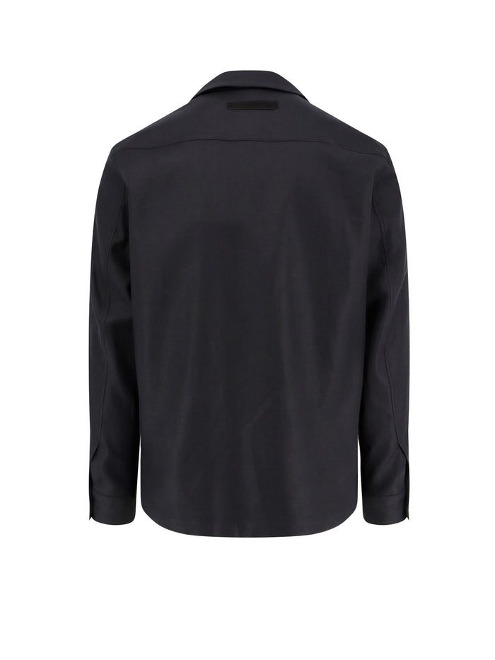 Zegna Shirts Black Lino